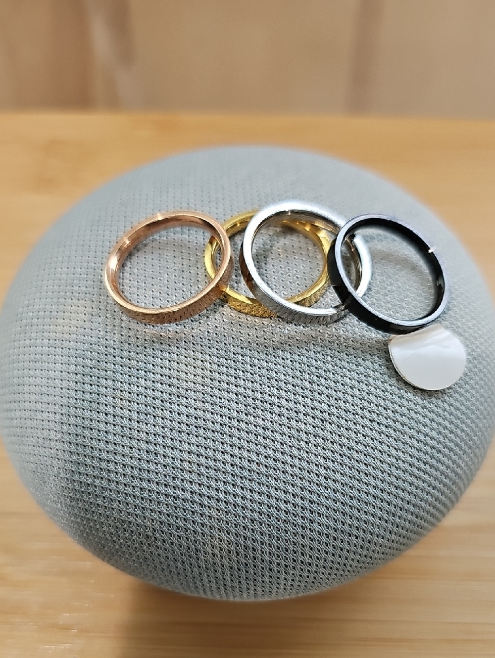 Stackable Mixed Metal Thin Bands - Rose Gold, Yellow Gold, Silver & Black